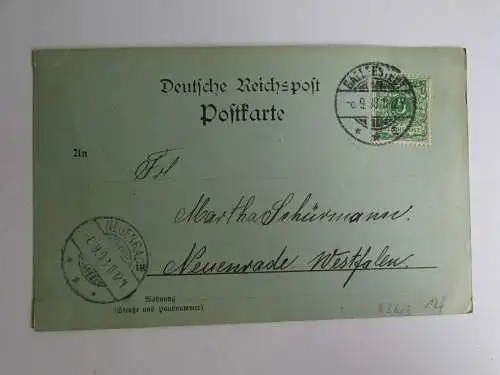 63623 AK Ballenstedt 1898 Park Brunnen Verlag Lederbogen Halberstadt