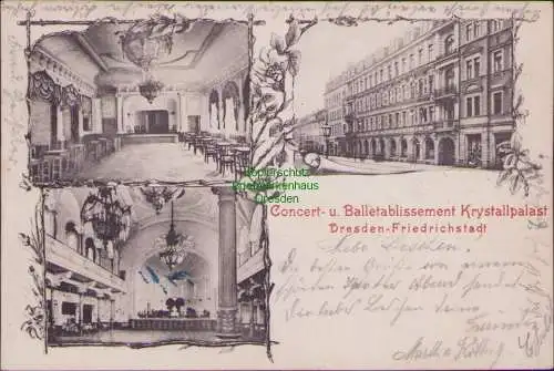 158743 AK Dresden Friedrichstadt Schäferstraße 45 Etablissiment Krystallpalast