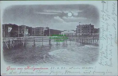 156292 AK Heiligendamm 1899 Mondscheinkarte