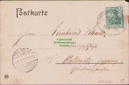 156223 AK Sichelreuth Post Neuhaus Krs. Sonneberg in Thüringen 1903 Gasthof z. g