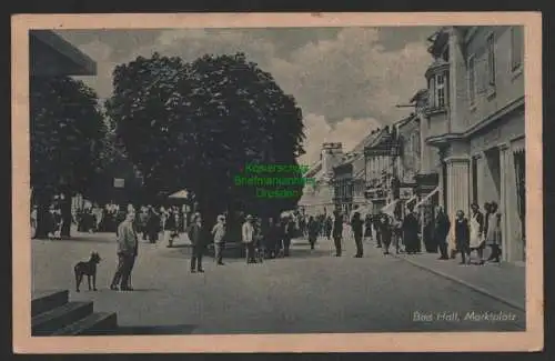 150043 AK Bad Hall Marktplatz 1943 Nachgebühr Marken zuvor abgerissen Werdau Sa.