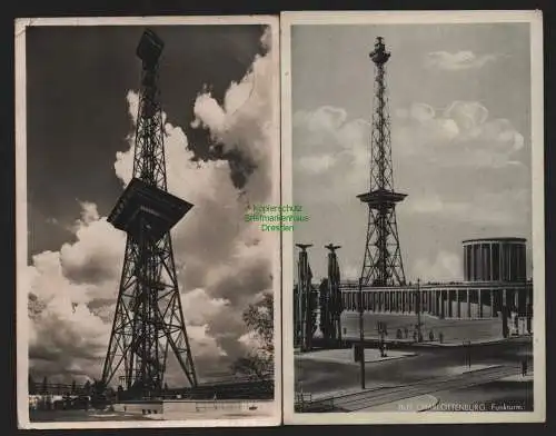 150274 2 AK Berlin Charlottenburg Funkturm 1938 Automobilausstellung 1941