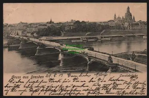 148368 AK Dresden 1903 Carolabrücke