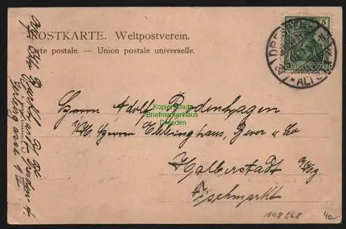 148368 AK Dresden 1903 Carolabrücke