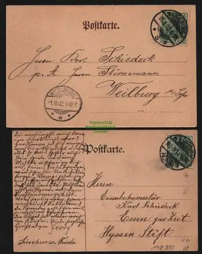 148329 2 AK Magdeburg 1902 Königin Luisengarten 1911