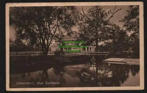 145184 AK Swidnica Schweidnitz Neue Turnhalle 1922