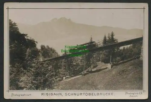 139390 AK Rigibahn Schnurtobelbrücke Vierwaldstättersee Photoglob Zürich 1897