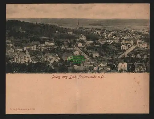 136761 AK Bad Freienwalde Oder um 1900 ungewöhnliche Klapp AK Panorama