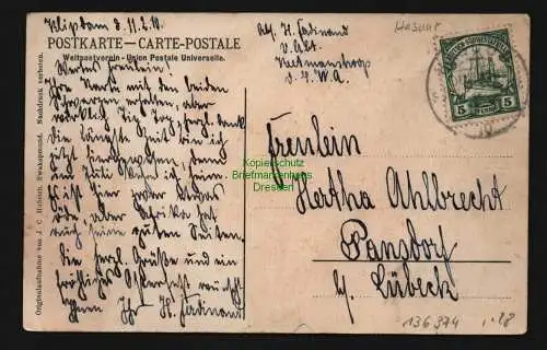 136374 AK DSW Hasuur Klipdam 1910 Stolzenfels am Orange Verlag J. C. Hubrich