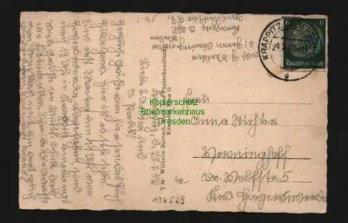 136529 AK Krappitz O.-S. Krapkowice 1942 Arbeitsamt Städt. Krankenhaus