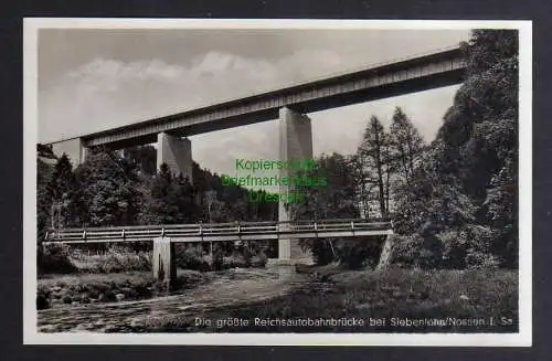 131877 AK Die größte Reichsautobahnbrücke b Siebenlehn Nossen Fotokarte um 1935