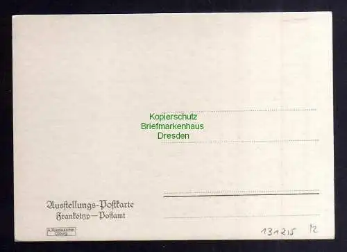 131215 AK Coburg Künstlerkarte Briefmarken Ausstellung Bayrische Ostmark H. Luth