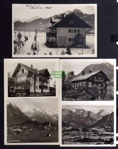 131195 3 AK Oberstdorf bayr. Allgäu Haus Oberjäger Speiser Hotel Haus Walther Vi