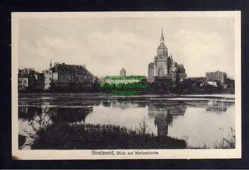 128150 AK Stralsund See Marienkirche um 1920