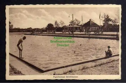 128209 AK Großdeuben Familienbad Freibad 1928 Böhlen