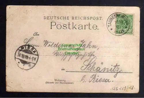 126229 AK Taubenheim an der Spree 1899 Kirche Schule Pfarrhaus Bahnhof Post