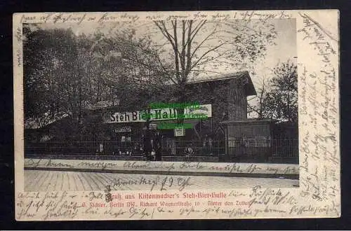 125846 AK Berlin 1904  Kistenmachers Steh Bier Halle Wagnerstraße 10 Hinter den