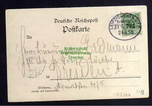 123507 AK Borna 1898 Stadthaus Reichsstrasse Post Teich Bahnpost Leipzig Chemnit