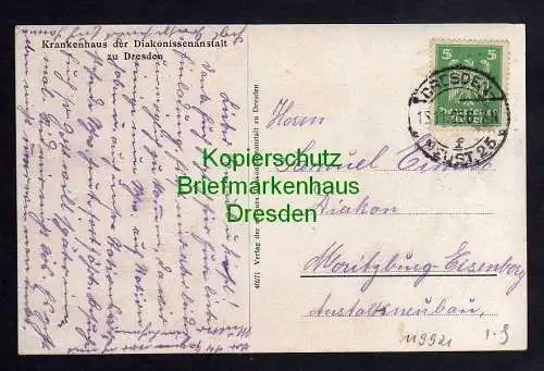 119921 AK Dresden Neustadt 1925 Krankenhaus der Diakonissenanstalt