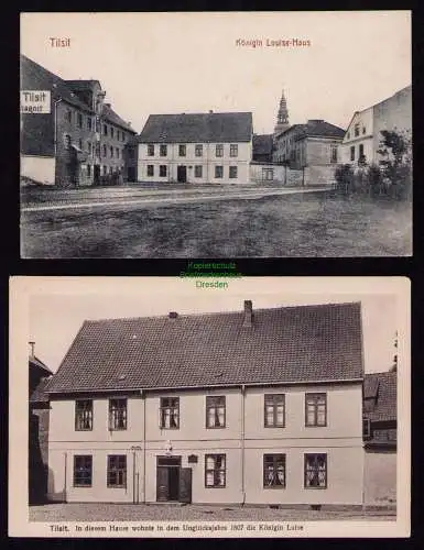 165895 AK Tilsit 1915 Feldpost Königin Louise Haus Unglücksjahr 1807