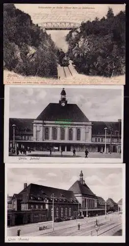 165842 3 AK Görlitz Bahnhof 1917 Felsdurchstich der Görlitz - Zittauer Bahn am