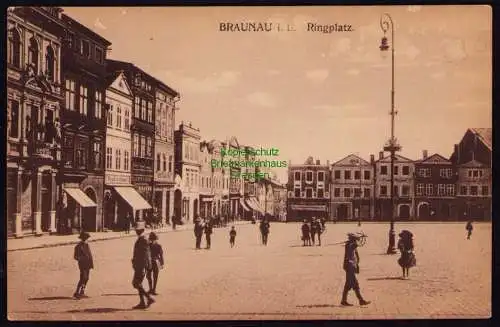 165873 AK Broumov Braunau i. B. 1919 Ringplatz