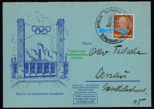 165924 AK Berlin Olympia Stadion 1936 SST XI Olympische Spiele SST Tor Kampfbahn