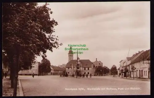 165793 AK Neudamm Neumark NM. Marktplatz Rathaus Post Richtstraße um 1925 Debno