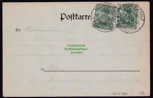 165791 AK Großschönau Sachsen 1902 Gaststätte Denkmal Mondscheinkarte