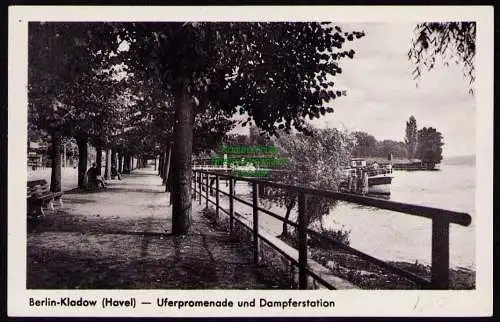 165710 AK Berlin Kladow Havel 1953 Uferpromenade und Dampferstation