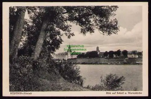 165820 AK Küstrin Altstadt Schloß Marienkirche 1934 Skampe über Schwiebus