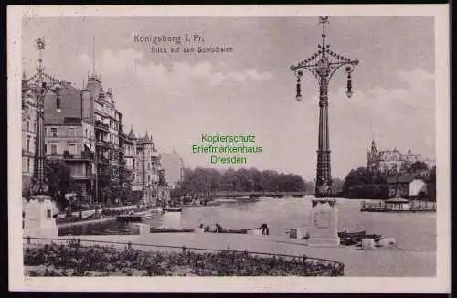 165828 AK Königsberg i. Pr. 1924 Blick auf den Schlossteich