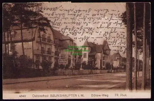 165837 AK Ostseebad Brunshaupten i. M. Bölow Weg 1920 Hotel Pension Kaiserhof