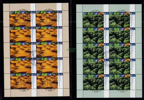 B18915 Deutschland 2004 Mi. 2423 - 2427 Wohlfahrt Klimazonen Zehnerbogen gemisch