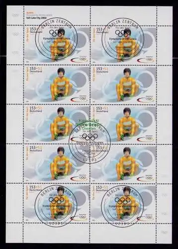 B18902 Deutschland 2002 Mi. 2237 - 2240 Sporthilfe Zehnerbogen gestempelt / **