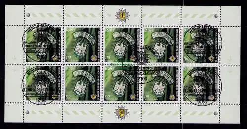 B18888 Deutschland 2001 Mi. 2175 Bundesgerenzschutz Zehnerbogen gestempelt / **