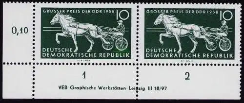 DDR DV 3763 641 ** Pferderennen Großer Preis der DDR Berlin Hoppegarten 1958