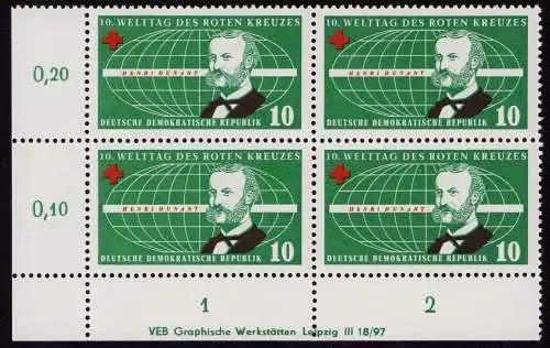 DDR DV 3711 572 ** Welttag des Roten Kreuzes Henry Dunant 1957