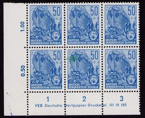 DDR DV 3706 584B ** Freimarken Fünfjahrplan Dauerserie DS 1957