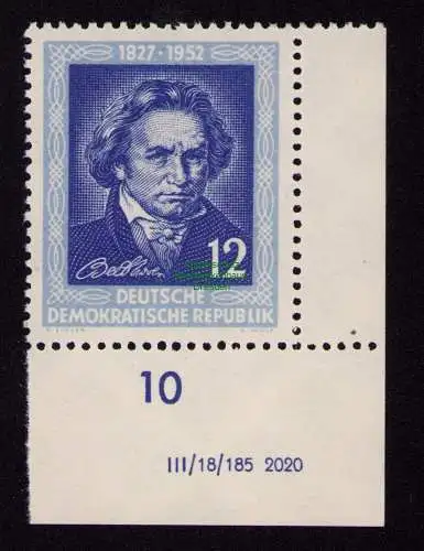 DDR DV 3572 300 DV  ** 125. Todestag von Ludwig van Beethoven 1952