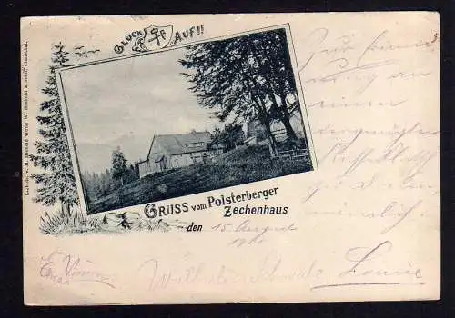 99538 AK Gruss vom Polsterberger Zechenhaus Glück Auf Bergbau bei Clausthal