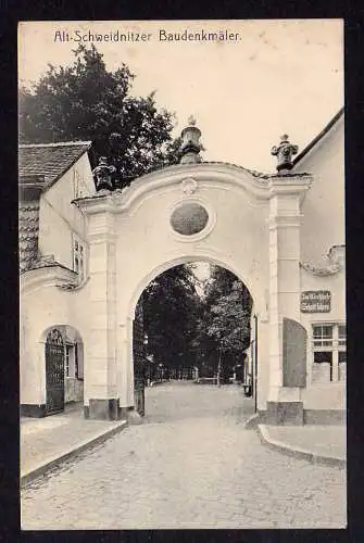 92619 AK Schweidnitz Alt Schweidnitzer Baudenkmäler Tor zum Kirchhof um 1910