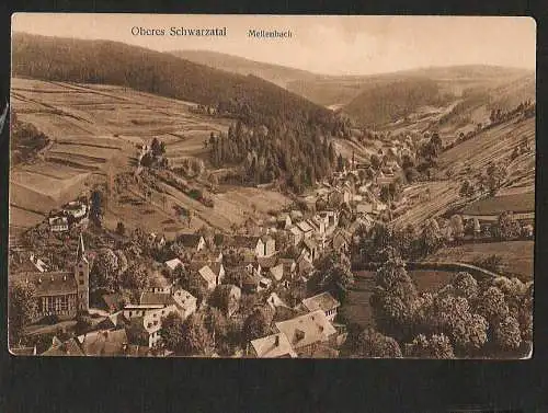 21410 Ansichtskarte Mellenbach 1915 Schwarzatal gelaufen Verlag Bernhardt Schwarzburg 1618