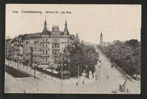 20681 Ansichtskarte Berlin Charlottenburg Berliner Str. Am Knie , gelaufen   1916