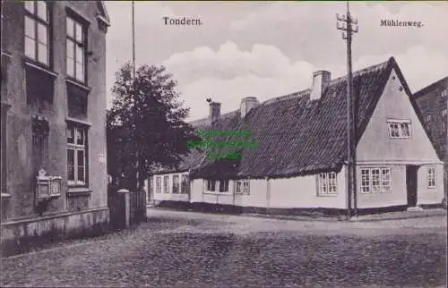 171788 Ansichtskarte Tondern Mühlenweg 1918 Osterhoist Højst Sogn Zensur O.-K. Tondern