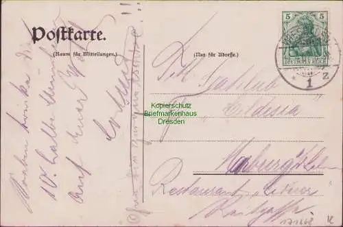 171668 AK Wiesbaden Gruss aus dem Ratskeller 1907