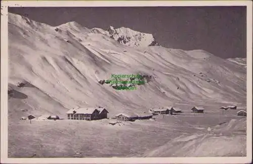 171607 Ansichtskarte Winter im Hochgebirge Zürs 1919 1720 m mit Omeshorn 2572 m Vorarlberg