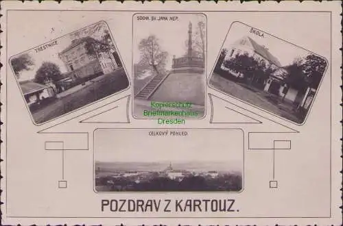 158815 AK Karthaus Kartouz 1914 Jicin Zensur Überprüft Trestnice Schule Skola