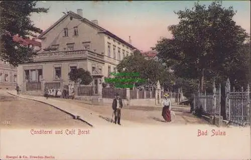 155885 Ansichtskarte Bad Sulza 1903 Conditorei und Cafe Borst