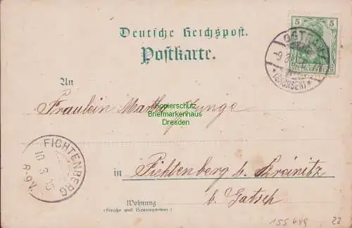 155649 AK Zschochau bei Jahnatal 1905 Gasthof zum Krug Federlitho